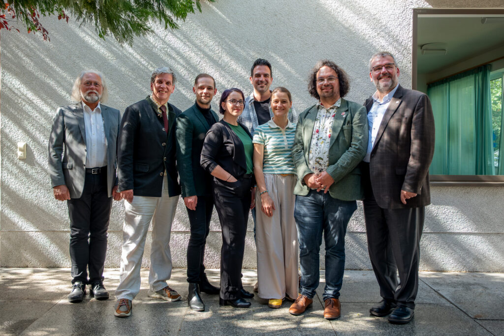 v.l.n.r: Franz Gollatz, Fritz Kaiser, Paul Turc, Susanne Gidl, Matthias Kuhs, Simone Witzemann-Sotomayor, David Bunce, Dietrich Fischer-Dörl